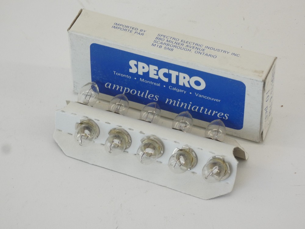*Box of 10* Spectro PR13 Miniature Lamp 4.75V – NEW Surplus!