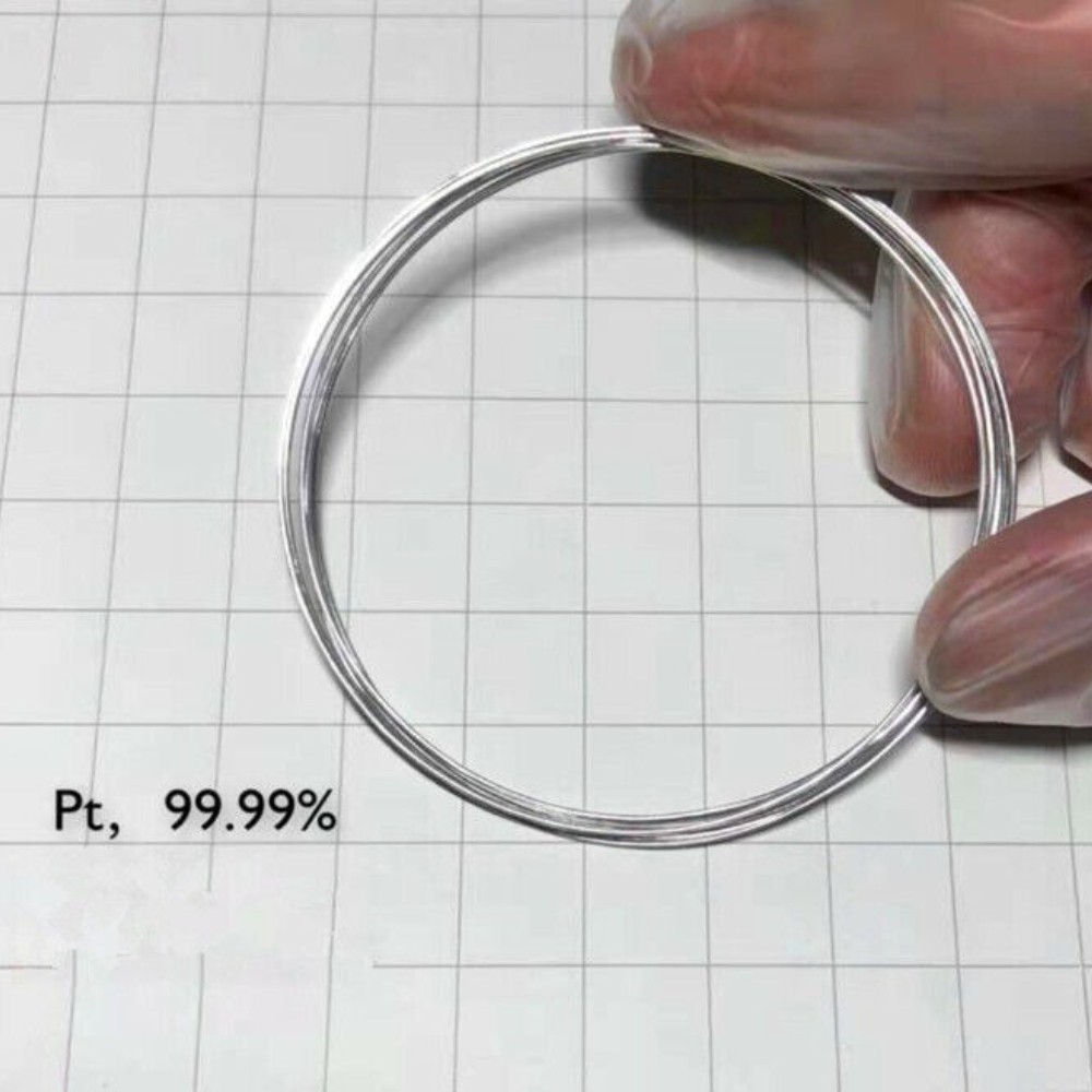 99.99% High Pure Platinum Metal Wire Pt Diameter 0.1/0.2/0.018mm, Length 100mm