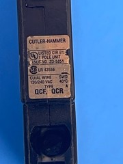 Cutler-Hammer QCR1020 20A 1-Pole 120/240V Circuit Breaker