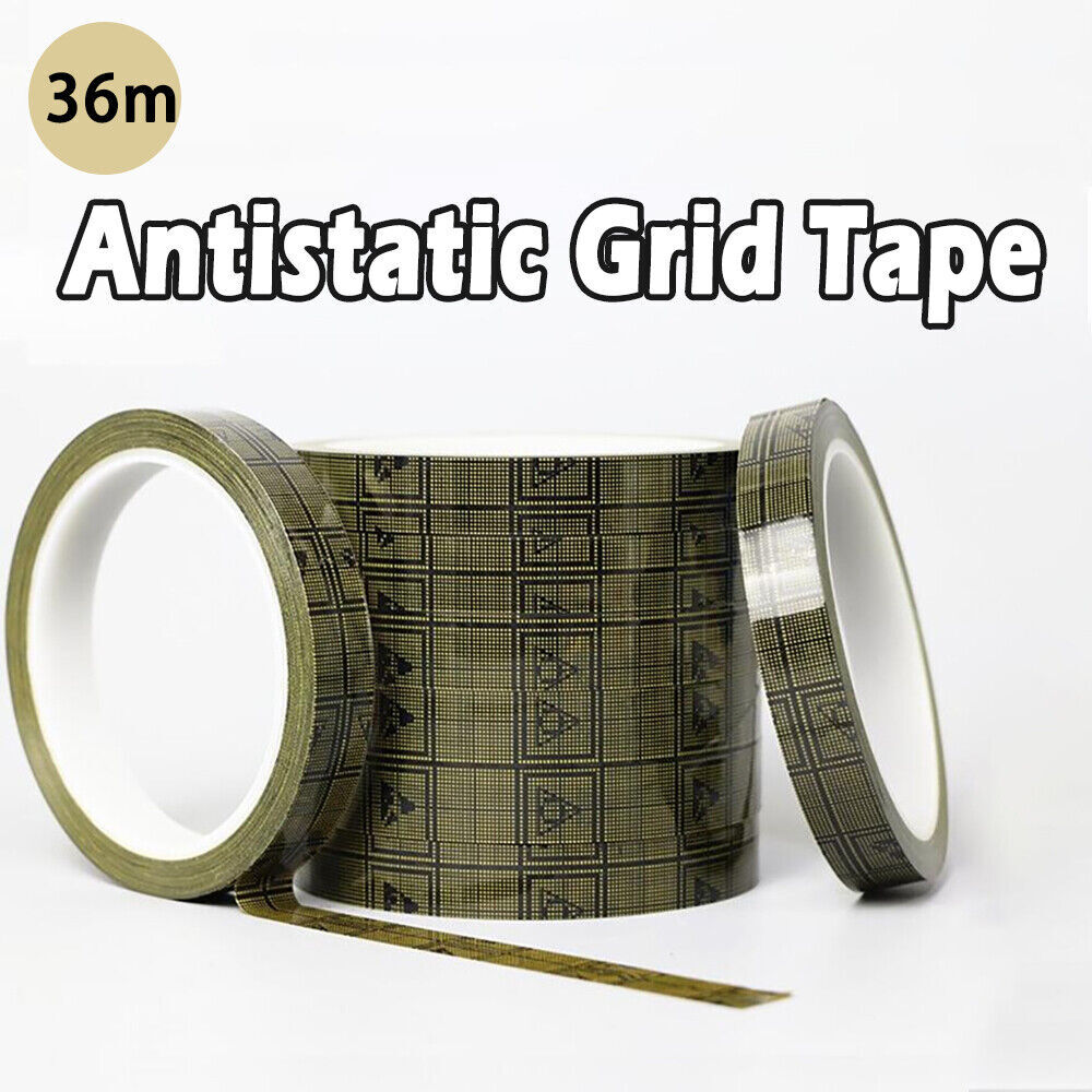 36m Antistatic ESD Grid Tape Anti Static Conductive Grid Tape 15-100mm Width New