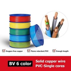 Solid Copper Wire Electric Cable 10-20awg 220V/380V Insulated PVC Single Core