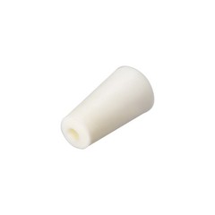 12-17mm Beige Drilled Silicone Stopper Plugs for Flask Test Tube Stopper 5pcs