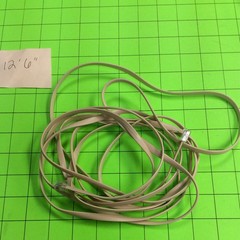 12FT Flat 6 Wire Cord Gray Cable Cord