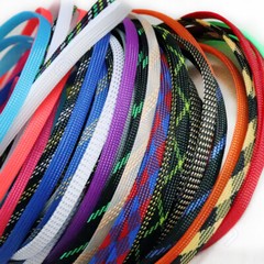 PET Nylon Braided Sleeve Tube 8 mm Width Audio Car Cable Wire Sleeving Sheath