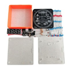 DIY Rotating LED Electronic Digital Clock Kit Learning Board DC5V DS1302 + Shell