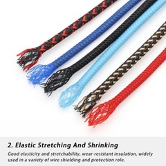 PET Expandable Braided Tube Harness Sheath Cable Wire Sleeving Dense 10mm Width