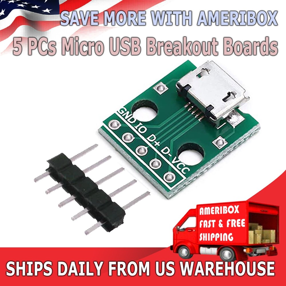 Micro USB Breakout Signals Board 5P – Pack of 5