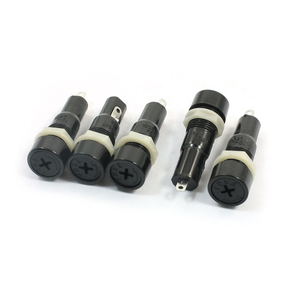 5 Pcs MF-527 250V 10A Cross Head Screw Cap Fuse Holder Fuseholder 5mm x 20mm
