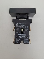 Z-BW06 Telemecanique Illuminated Button w/ 2 ZB2-BE102 Contact Blocks