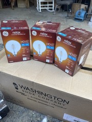 3 Pack GE 93116239 LED Light Bulb, G40 Lamp, 60 W Equivalent, E26 Medium Bulbs