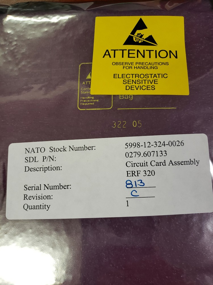 279607133 AEG ERF 320 Circuit Card Assembly 5998-12-324-0026