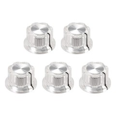 5pcs 6.4mm Shaft Hole Potentiometer Control Rotary Knobs Effect Pedal Knob Clear