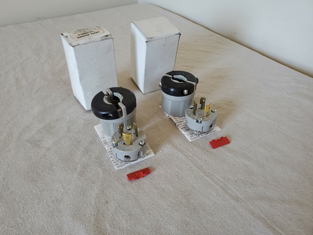 Arrow Hart AH6252 Locking Plug 20A 480V Grounding Plug NEMA L11-20P Lot Of 2