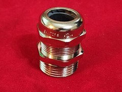Cable Gland, 1″ NPT, Range 11-21 mm, Nickel-Plated Brass, LAPP SKINTOP Series