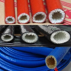 4mm-130mm Silicone / Fibreglass Fire Sleeving HIGH TEMP Sleeve Insulating Hose