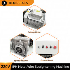 Electric Metal Wire Straightener 220V Single Phase 18 Wheels for 6-10mm Wire
