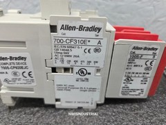Lot of 2-ALLEN BRADLEY 700S-CF620EJC /A SAFETY RELAY W/ 700-CF310E* /A W/ 100S-F