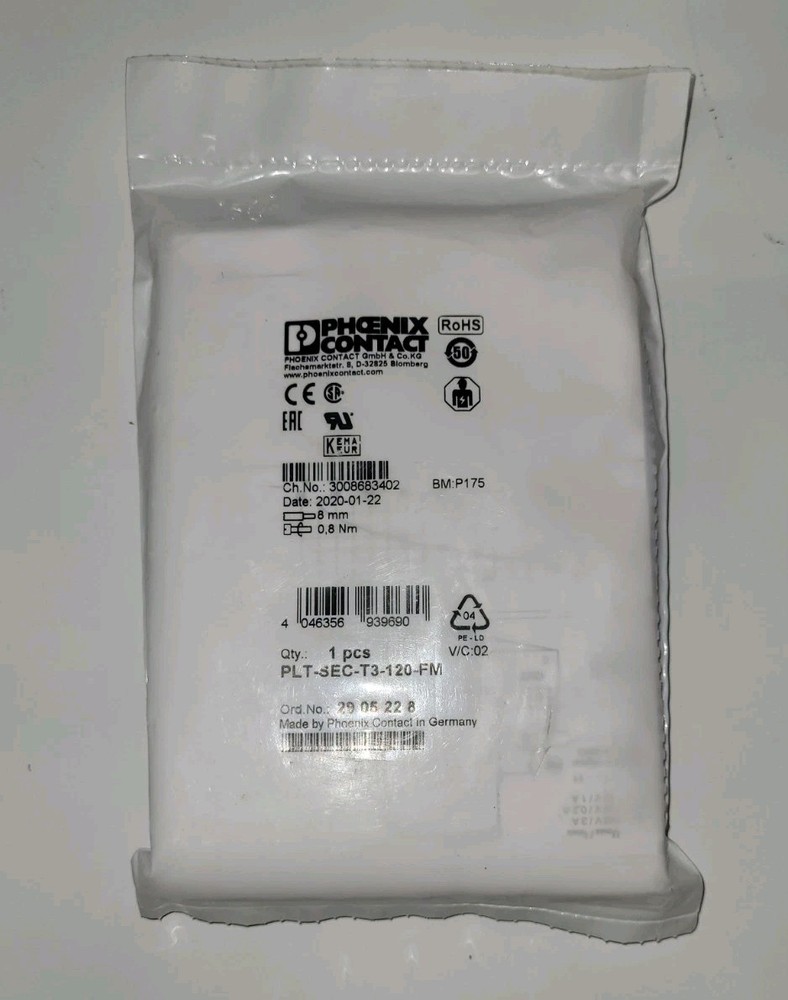 PHOENIX CONTACT PLT-SEC-T3-120-FM (NEW FACTORY SEALED) 1 PIECE