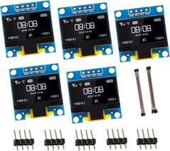 5 Pack 0.96 inch OLED IIC Display Module 128×64 Pixel Mini White
