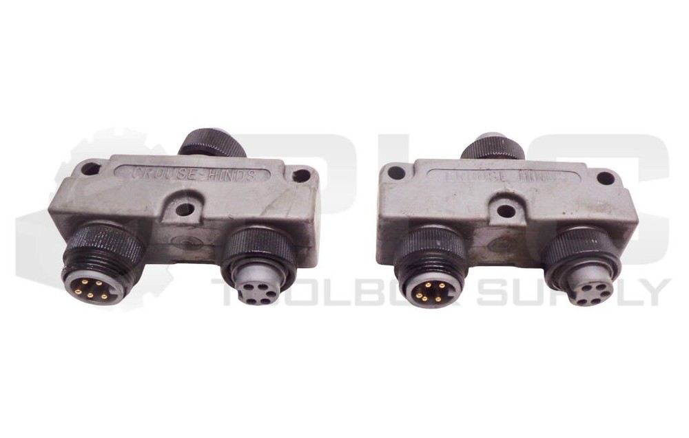 LOT OF 2 COOPER CROUSE HINDS 5000111-554 5P DNET Y ADAPTERS