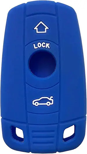 Silicone Key Fob Cover Case for BMW 1 3 5 Series X5 X6 Z4 E9 Color: Black Blue
