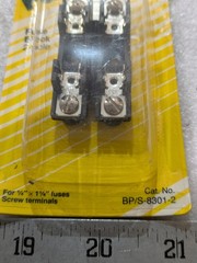 Bussmann BP/S-8301-2 Fuse Block 2-Pole for 1/4in x 1-1/4in Fuses Screw Terminal