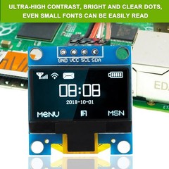 5 Pack 0.96 inch OLED IIC Display Module 128×64 Pixel Mini White