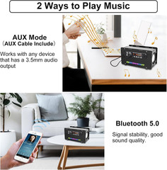 DIY Bluetooth-Compatible Speaker Kit, DIY FM Radio Soldering Practice Kit USB Ho