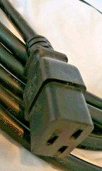 Power Cord 15ft 20A/250V Molded 3-Prong Plug Socket Black