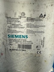 Siemens 3LD2164-OTB53 25A 400V 9.5kW Main Emergency Stop Disconnector Switch
