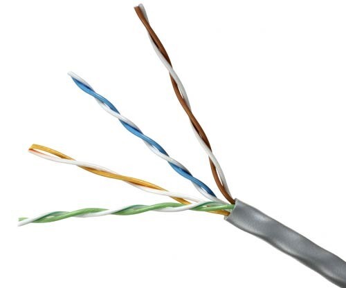 Quabbin 5508 DataMax Patch Cable Cat5E 24 AWG 4 Pair Unshielded Gray 100 feet