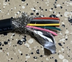 LOW VOLTAGE CABLE AWM 2464 VW-1 300V 26AWG SHIELDED 3′ 1M 12 CONDUCTOR 26/12