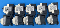 Lot Of 5 Telemecanique GV2-P08H7 2.5-4A Motor Circuit Breaker w/ LC1D12 25A