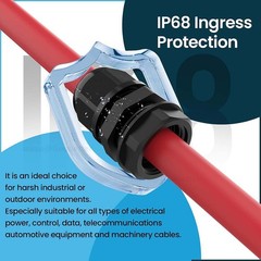 IP68 WATERPROOF BLACK WHITE CABLE GLAND COMPRESSION JUNCTION M8/10/12/14/16-114