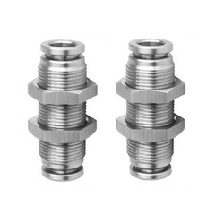 Pneumatic Push-in Fittings Tube Hose Bulkhead Connector A2 Stainless PM 4-16mm