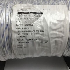 Belden 83009 Silver Plated Copper Electrical Wire, 18AWG, 600V, Length: 983ft