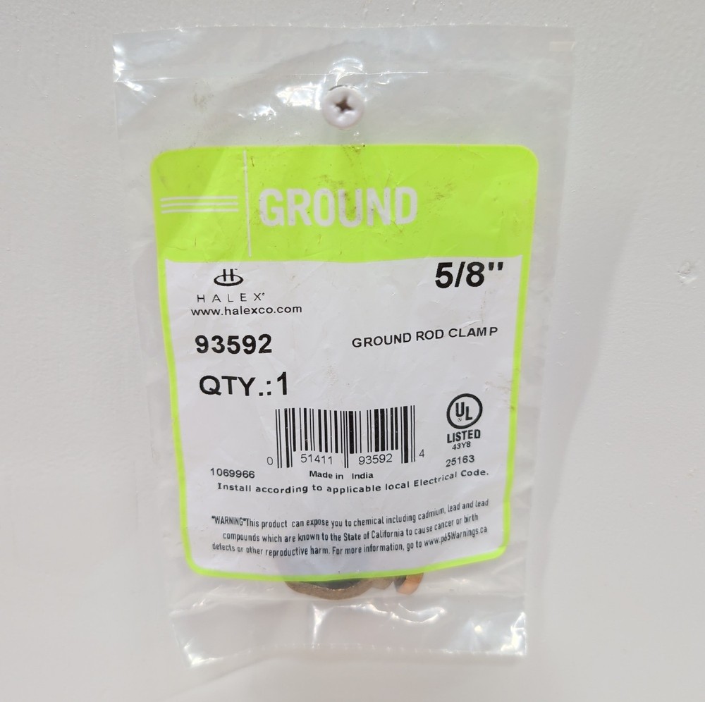 Halex 93592 Bronze Ground Rod Clamp 5/8″ High Strength 0.625″ Electrical New