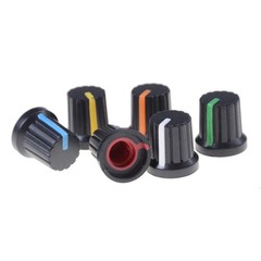 10x Potentiometer Switch Knob Cap Hole Dia 6mm Volume Control Rotary Knob Cap.N8