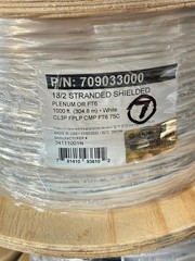 1000ft 18/2 Stranded Shielded Plenum FT6 White Cable Wire CL3P FPLP CMP USA