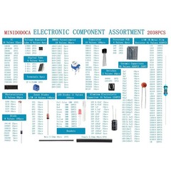 Electronic Components Assortment with 2038 Pcs in Durable Storage Box