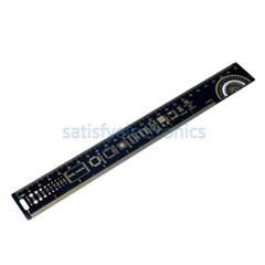 25cm Multifunctional PCB Ruler Measuring Tool Resistor Capacitor Chip IC Black