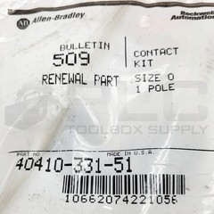 NEW SEALED ALLEN BRADLEY 40410-331-51 CONTACT KIT SIZE 0 1 POLE