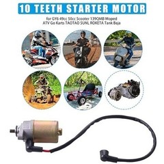 10 Teeth Starter Motor for GY6 49cc 50cc Scooter 139QMB Moped ATV Go Karts