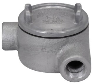 Crouse-Hinds GUAN36, RIGID CONDUIT OUTLET BOX AND COVER, 1 OUTLET BX 3 DIA CVR