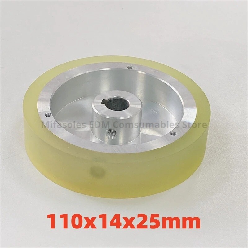 Wire Cut Tension Wheel Roller 110x14x25mm For EXCETEK EDM Wire Cutting Machine