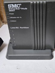 SMC EtherEZ 5-Port 10Base-T Hub 3605T With AC Power Adapter Tested