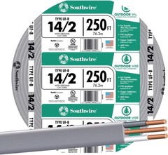 SOUTHWIRE COMPANY LL 13054255 14-2 Underground Feeder Cable, 250′