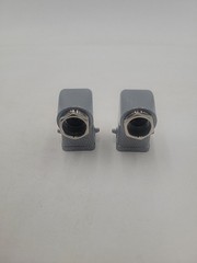 Lot Of 2 Industrial Heavy Duty Connector Hood, Han 3A Size, 90 Degree Side Entry