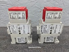Lot of 2-ALLEN BRADLEY 700S-CF620EJC /A SAFETY RELAY W/ 700-CF310E* /A W/ 100S-F