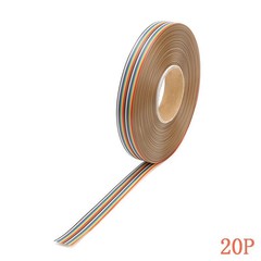5M 1.27mm 20P DuPont Cable Rainbow Flat Line Wire Soldered Cable Connector Wire